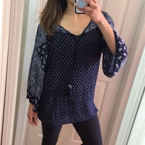 Angie blue handkerchief tunic dress